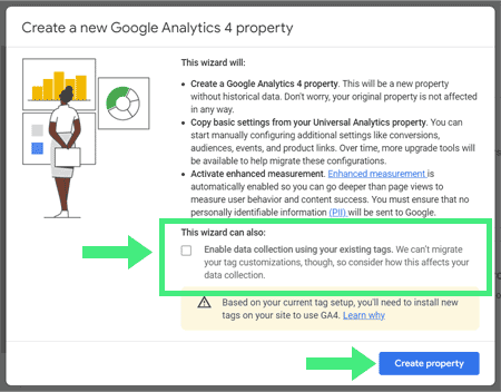 screenshot of GA4 Create Property Screen