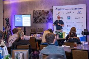 Presenter Greg Bray at the Home Builder Digital Marketing Summit